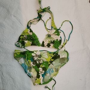 St. Tropez Green Floral Bikini